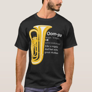 Camiseta Pai Tuba Engraçado Humor Para Orgulho da Banda de