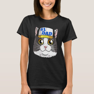 Camiseta Pai Tuxedo Cat 1 Dia de os pais Kitten