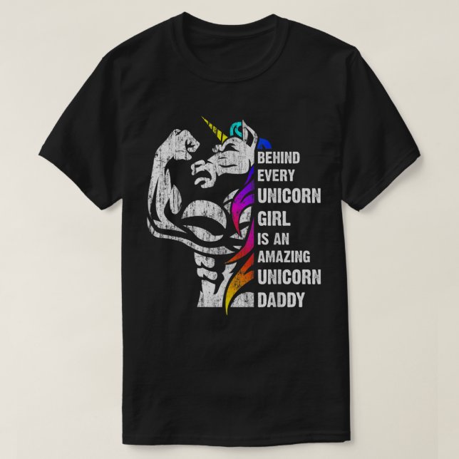 Camiseta Pai Unicorn Dadacorn Dadicorn Daddycorn Inspiratio (Frente do Design)