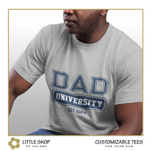 Camiseta Pai Universidade Estilo Varsity Dia dos Pais