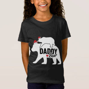 Camiseta Pai Urso Natal Pai X Mas Bonito Filha Filho