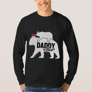 Camiseta Pai Urso Natal Pai X Mas Bonito Filha Filho