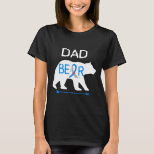 Camiseta Pai Urso Tipo Um Sensibilização para a Diabetes