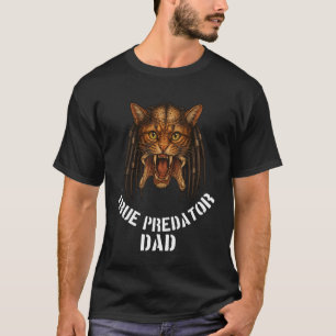Camiseta Pai Verdadeiro Predador Design Divertido para Aman