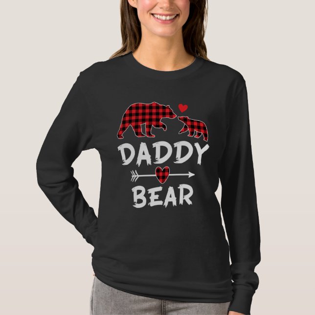 Camiseta Pai Vermelho Urso Xmas Engraçado Família Natal P (Frente)
