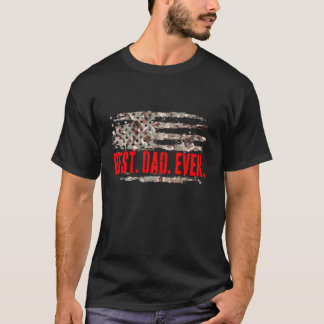 Camiseta Pai Veterano do Dia do Pai Camo caçando pesca US F