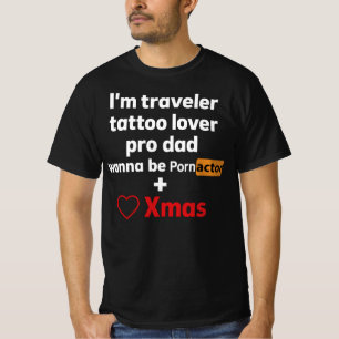 Camiseta Pai viajante tatuado ator engraçado sarcástico