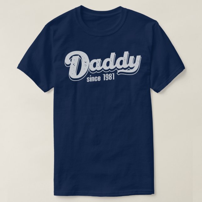 Camiseta Pai Vintage Desde 1981 (Frente do Design)