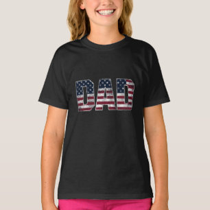 Camiseta Pai Vintage Usa Flag, Dia de os pais americano Pai
