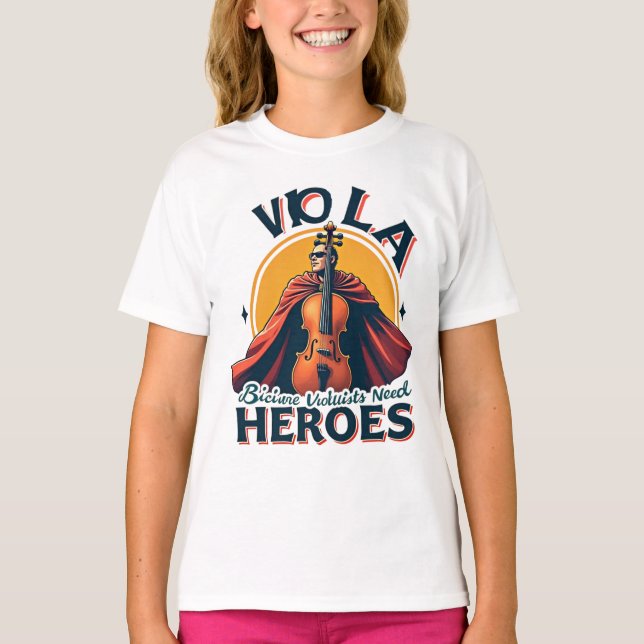 Camiseta pai Viola Player Porque Violinistas Precisam De He (Frente)