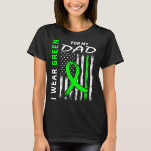 Camiseta Pai, Visto Verde Para Minha Doença De Rim Pai Em C