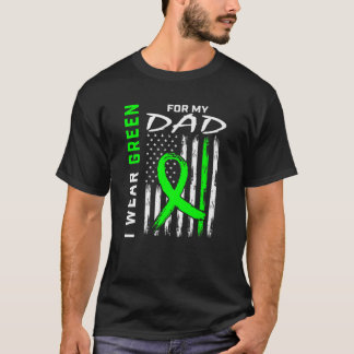 Camiseta Pai, Visto Verde Para Minha Doença De Rim Pai Em C