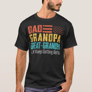 Camiseta Pai Vô Bisavô Pai Divertido Dia dos Pais