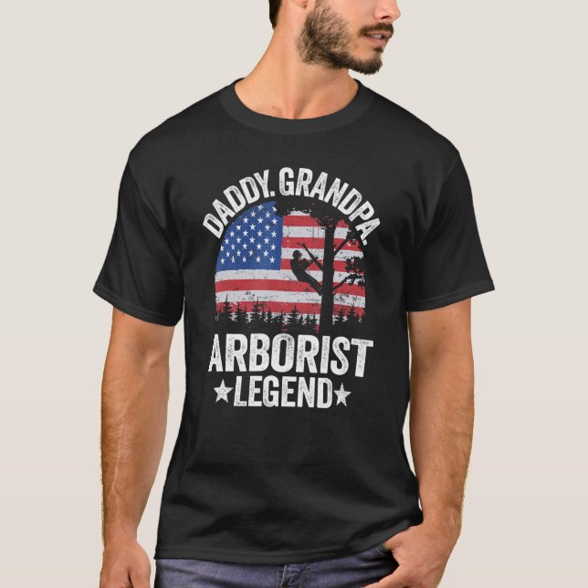 Camiseta Pai Vovô Arborista Legenda Americana Fla (Frente)