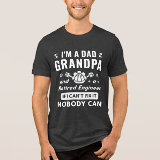 Camiseta Pai, Vovô e Engenheiro aposentado Engraçada Coisa