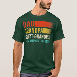 Camiseta Pai Vovô Excelente Vovô Eu Fico Melhor Fa