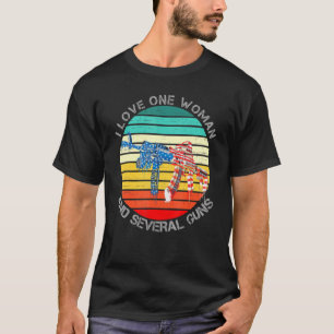 Camiseta Pai Vovô Veteran Usou Bandeira Eu Amo Uma Mulher E