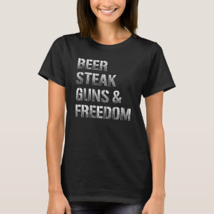 Camiseta Pai Vovô Veterano Americano Bandeira Cerveja Steak