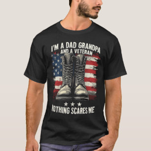 Camiseta Pai Vovô Veterano Dia de os pais Patriótico