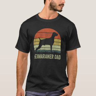 Camiseta Pai Weimaraner Para Homens Pai De Cães Retro Weima