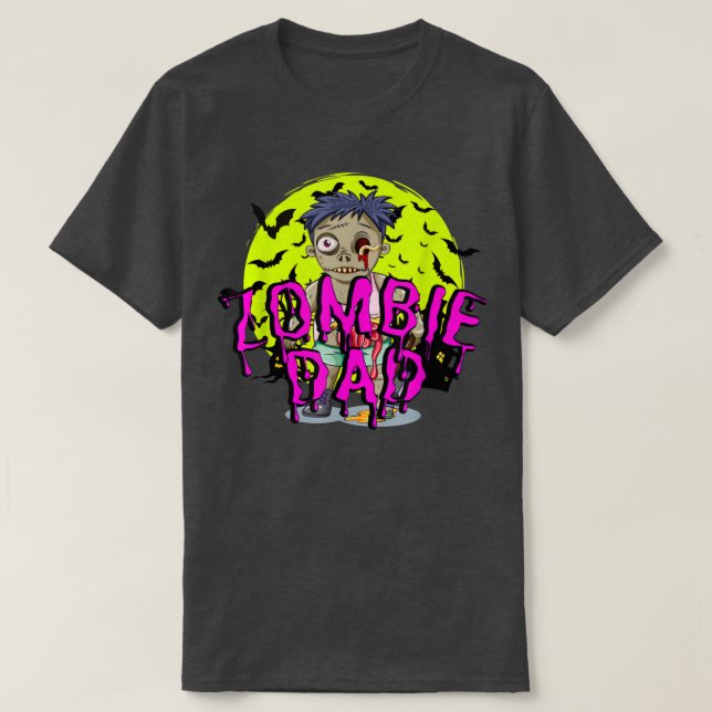Camiseta Pai Zombie Engraçado (Frente do Design)