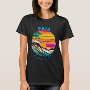 Camiseta Paia Retro Estilo 1980s Ilha Maui Beach