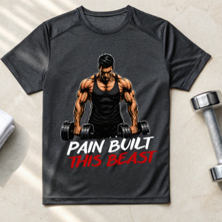 Camiseta Pain Built This Beast Gym – Treino Selvag