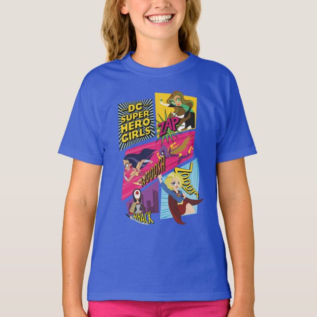 Camiseta Painéis de ação DC Super Hero Girls (Frente)