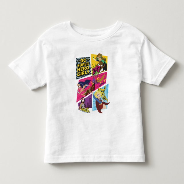 Camiseta Painéis de ação DC Super Hero Girls (Frente)