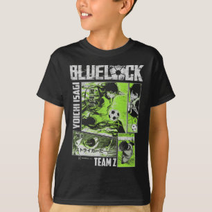 Camiseta Painéis de futebol dividido Blue Lock Yoichi Isagi