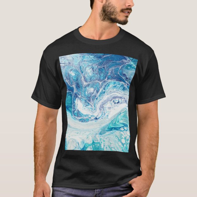 Camiseta Painel de Cores: Fundo do Abstrato acrílico (Frente)