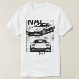 Camiseta Painel de Mangá Retro JDM NA1 NSX Carro E