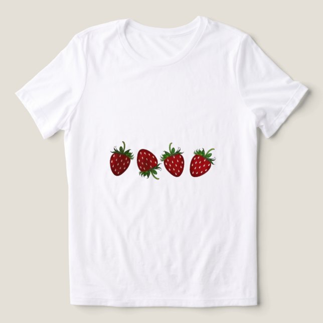 Camiseta Painel de Morango (Design frontal)