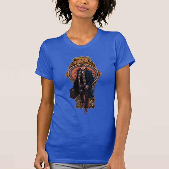 Camiseta Painel NEWT SCAMANDER™ Walking Art Nouveau (Frente)