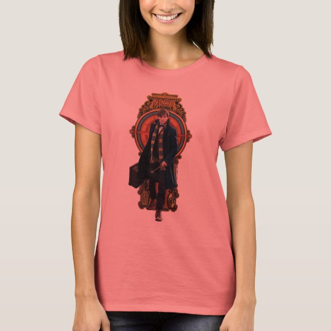Camiseta Painel NEWT SCAMANDER™ Walking Art Nouveau (Frente)