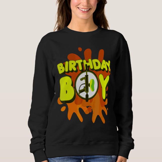Camiseta Paint Birthday Boy Team Paintball (Frente)