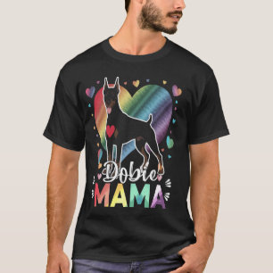 Camiseta Paint Clour Doberman Pinscher Puppy Dog Cute Dobie