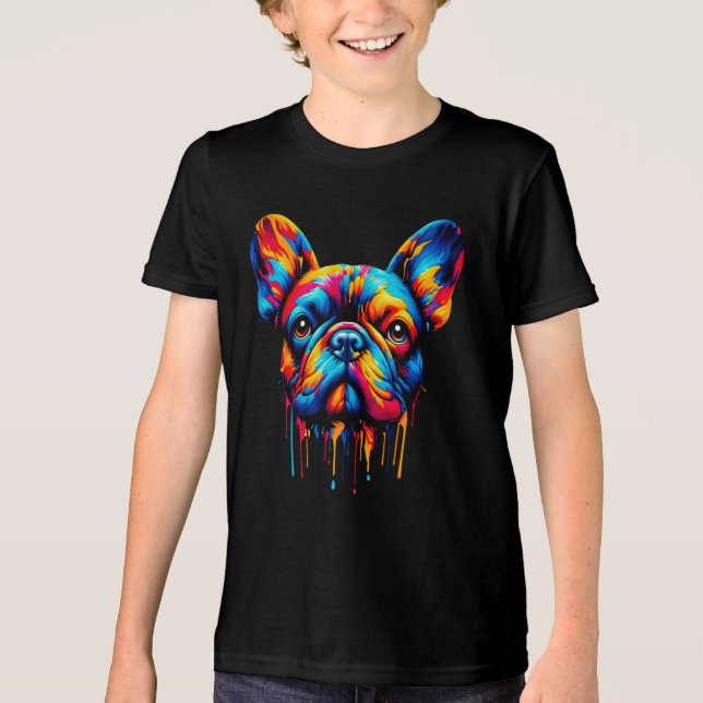 Camiseta Paint Drill French Bulldog (Frente)