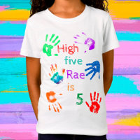 Paint Handprint Aniversário com Nome Personalizado