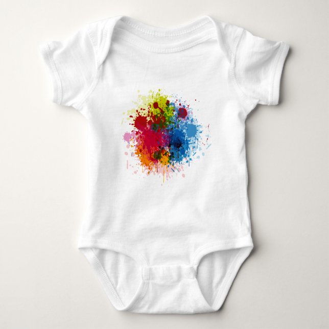 Camiseta Paint Splatter colorido (Frente)