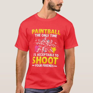 Camiseta Paintball Aceitável Disparo Disparo Amigável Pl re