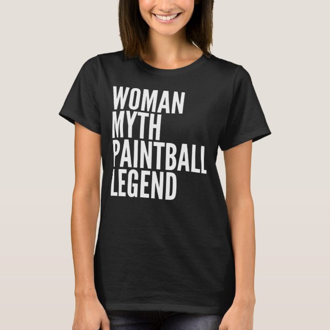 Camiseta Paintball  Woman Myth Paintball Legend (Frente)