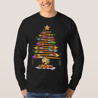 Camiseta Paintbrush Christmas Tree Decor Xmas for Artist Ar