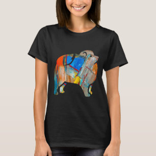 Camiseta Painted Pomeranian Abstract Vibrant And Colorful