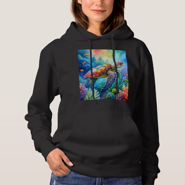 Camiseta Painted Sea Turtle  (Frente)