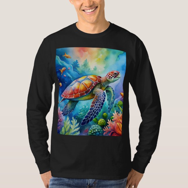 Camiseta Painted Sea Turtle  (Frente)