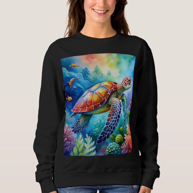 Camiseta Painted Sea Turtle  (Frente)