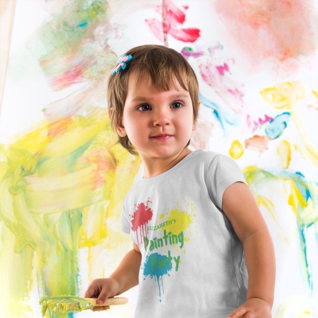 Camiseta Painting Party Kids Birthday (Criador carregado)