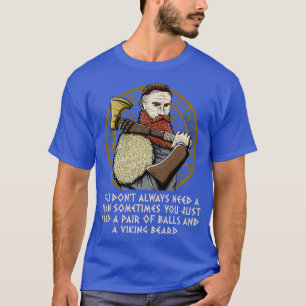 Camiseta Pair of Balls and a Valhalla Beard Funny Norse Hum