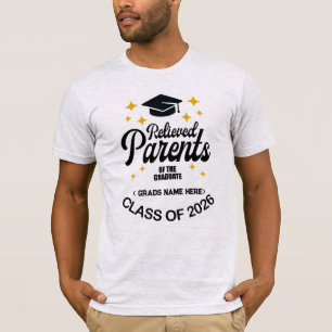 Camiseta Pais aliviados de graduado piada formatura 2026